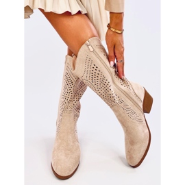 Hunter Botas cowboy caladas beige 5