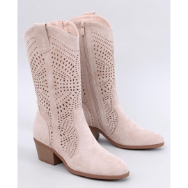 Hunter Botas cowboy caladas beige 4
