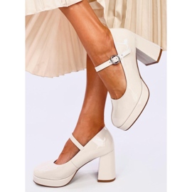 Sorel Zapatos de tacón con plataforma beige 2