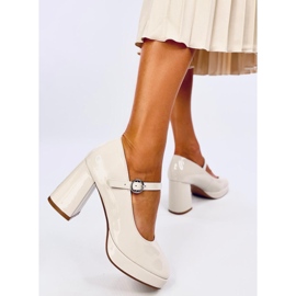 Sorel Zapatos de tacón con plataforma beige 3