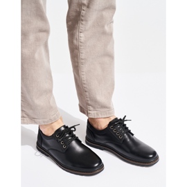 Zapatos negros con cordones para hombre. 2