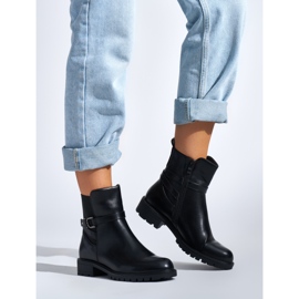 Botas negras de mujer con hebilla decorativa negro 1