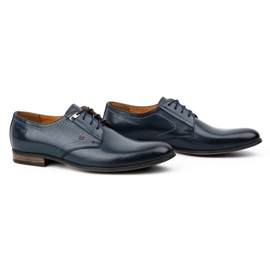 Kampol Zapatos formales de piel para hombre 331KAM, azul marino 2