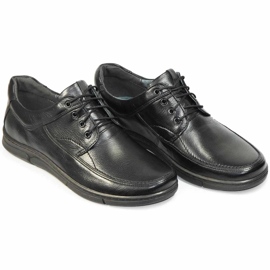 Kampol Zapatos casual hombre piel 42KAM, negro 2