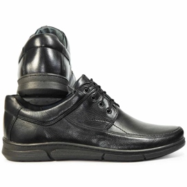Kampol Zapatos casual hombre piel 42KAM, negro 3