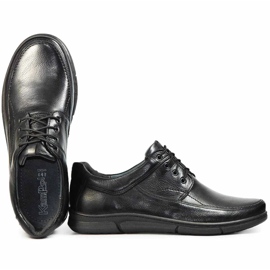 Kampol Zapatos casual hombre piel 42KAM, negro 4