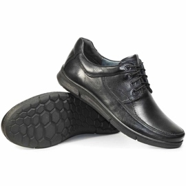 Kampol Zapatos casual hombre piel 42KAM, negro 5