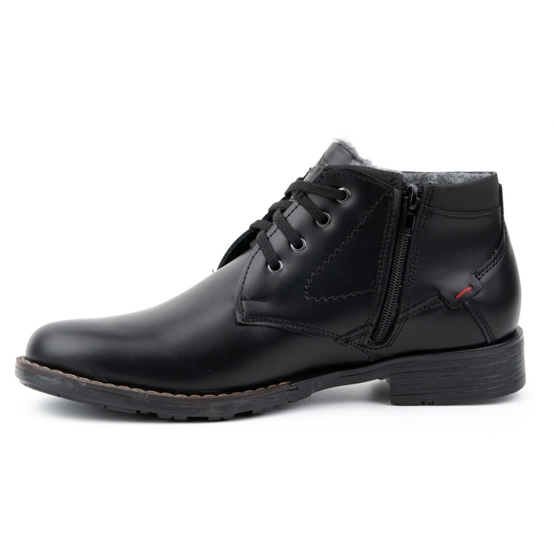 Polbut Zapatos de invierno hombre piel C16S negro con negro 1