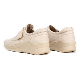 WASAK Deportivas de piel para mujer 0539W, crema beige 5