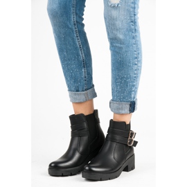 Abloom Botines chelsea con hebillas negro 2