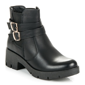 Abloom Botines chelsea con hebillas negro 4