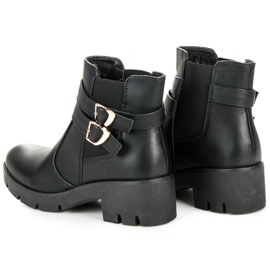 Abloom Botines chelsea con hebillas negro 1