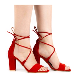 Ivbut Sandalias tacón mujer Polish 951IV rojo 1