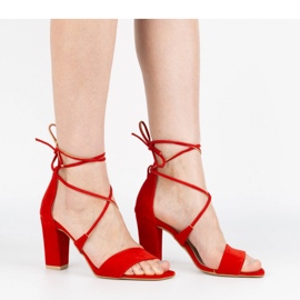 Ivbut Sandalias tacón mujer Polish 951IV rojo 4