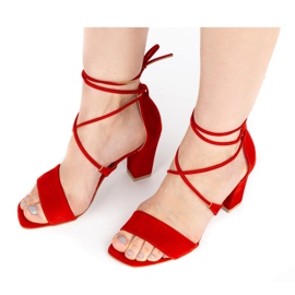 Ivbut Sandalias tacón mujer Polish 951IV rojo 6