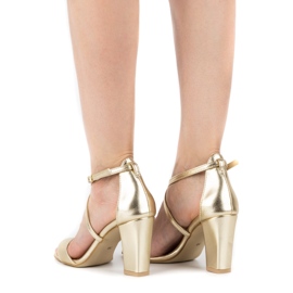 Ivbut Sandalias de tacón mujer Polish 959IV dorado 2