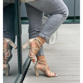 Ivbut Sandalias de tacón para mujer Polskie 960IV, rosa empolvado rosado 8