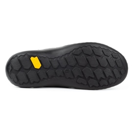 Kampol Chanclas de piel para hombre 224KAM, negro 9