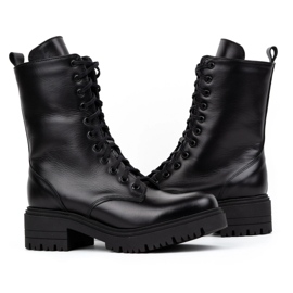 Olivier Botas altas mujer de piel 1064 negro 4