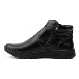 KOMODO Botas Chelsea anchas de invierno para hombre, botas de piel, 925K, negro 1 KOMODO Botas Chelsea anchas de invierno para hombre, botas de piel, 925K, negro 1