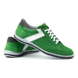 KOMODO Zapatos de hombre fabricados en piel 236K verde. 5