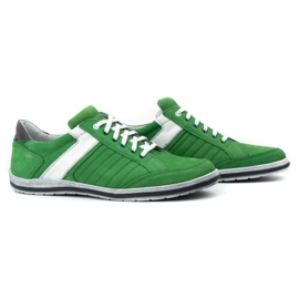 KOMODO Zapatos de hombre fabricados en piel 236K verde. 3