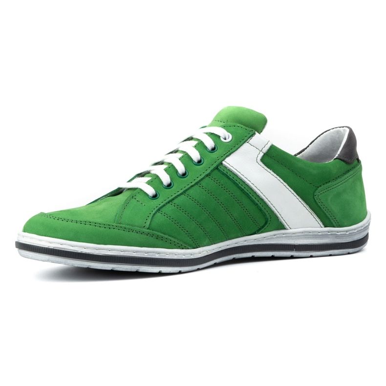 KOMODO Zapatos de hombre fabricados en piel 236K verde. 1