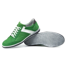 KOMODO Zapatos de hombre fabricados en piel 236K verde. 4
