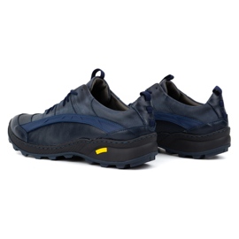 Olivier Zapatos trekking de piel para hombre 405KZ, azul 5