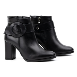Olivier Botines mujer de piel 1046, negro 2