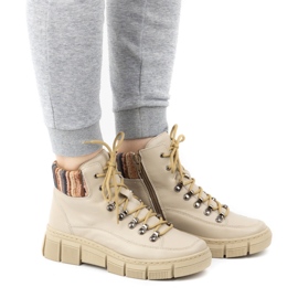 WASAK Botines mujer invierno piel 0698W, beige 13