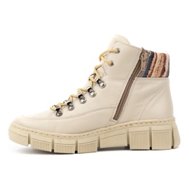 WASAK Botines mujer invierno piel 0698W, beige 6