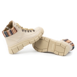 WASAK Botines mujer invierno piel 0698W, beige 9
