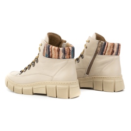 WASAK Botines mujer invierno piel 0698W, beige 10