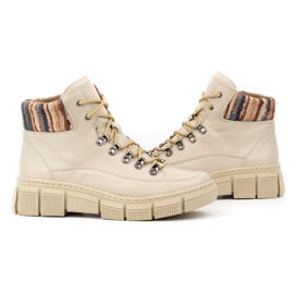 WASAK Botines mujer invierno piel 0698W, beige 11