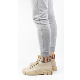 WASAK Botines mujer invierno piel 0698W, beige 3