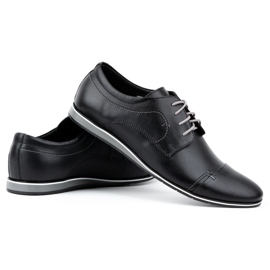 Olivier Zapatos elegantes de piel para hombre 276LU, negro 4