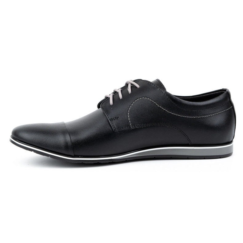 Olivier Zapatos elegantes de piel para hombre 276LU, negro 1