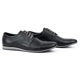 Olivier Zapatos elegantes de piel para hombre 276LU, negro 2