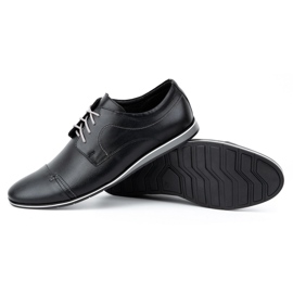 Olivier Zapatos elegantes de piel para hombre 276LU, negro 3