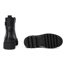 Olivier Botas de invierno de mujer de piel con aislamiento 1186 negro 7