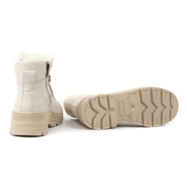 Olivier Botas de invierno de piel con aislamiento para mujer 1050, beige 5