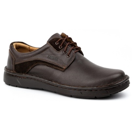Kampol Zapatos casual hombre piel 14KAM marrón oscuro 2