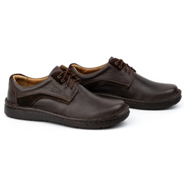 Kampol Zapatos casual hombre piel 14KAM marrón oscuro 3
