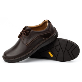 Kampol Zapatos casual hombre piel 14KAM marrón oscuro 4