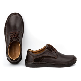 Kampol Zapatos casual hombre piel 14KAM marrón oscuro 5