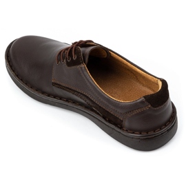 Kampol Zapatos casual hombre piel 14KAM marrón oscuro 8
