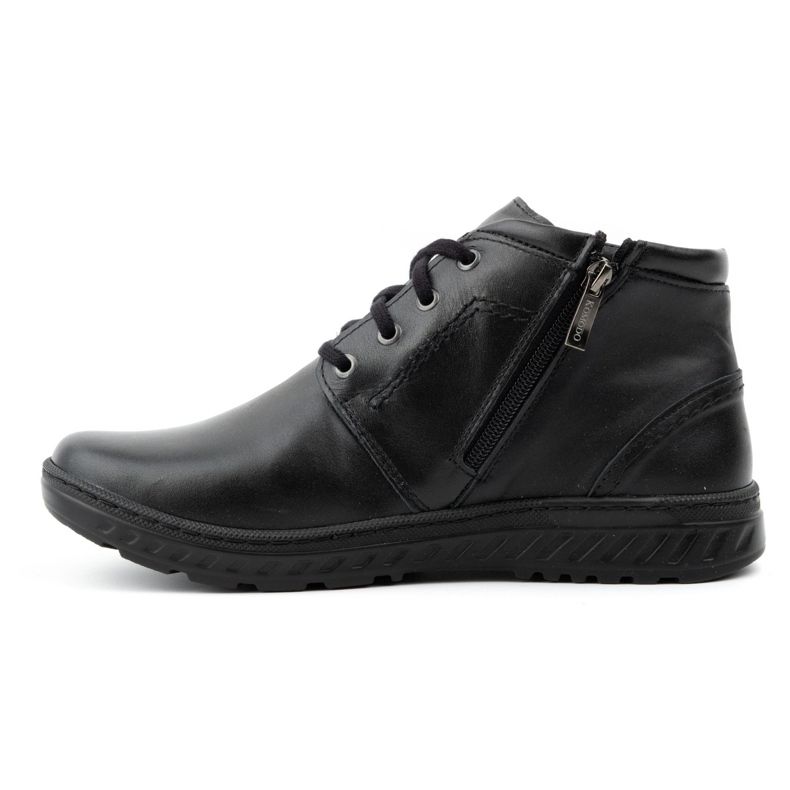 KOMODO Botín hombre invierno ancho piel cordones 926K Negro 1 KOMODO Botín hombre invierno ancho piel cordones 926K Negro 1