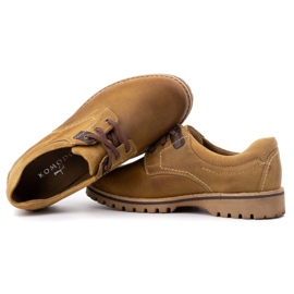 KOMODO Botas de piel para hombre 879 rojo naranja 7