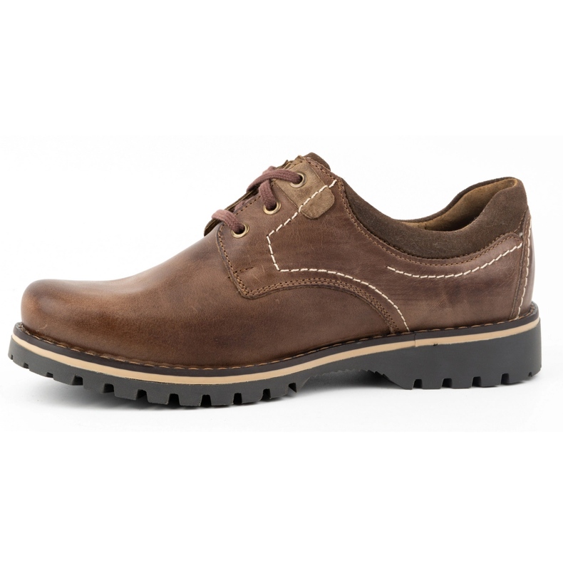 KOMODO Zapatos de cuero para hombre, zapatos polacos 879 marrón 1
